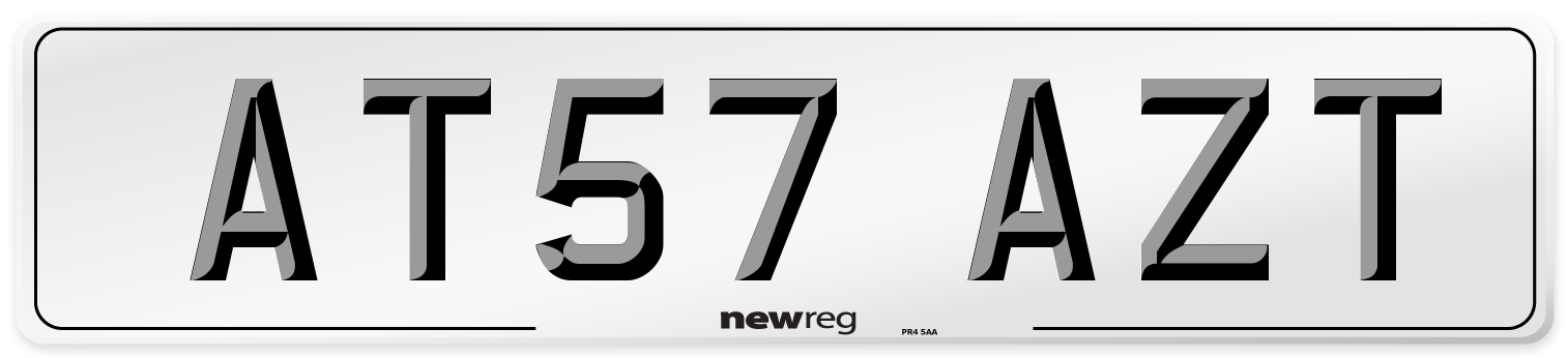 AT57 AZT Number Plate from New Reg